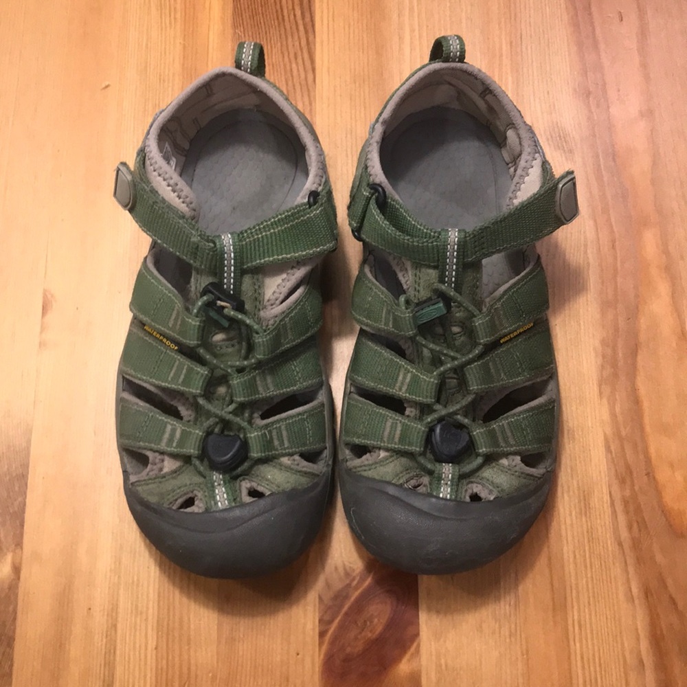 Green Keen sandals